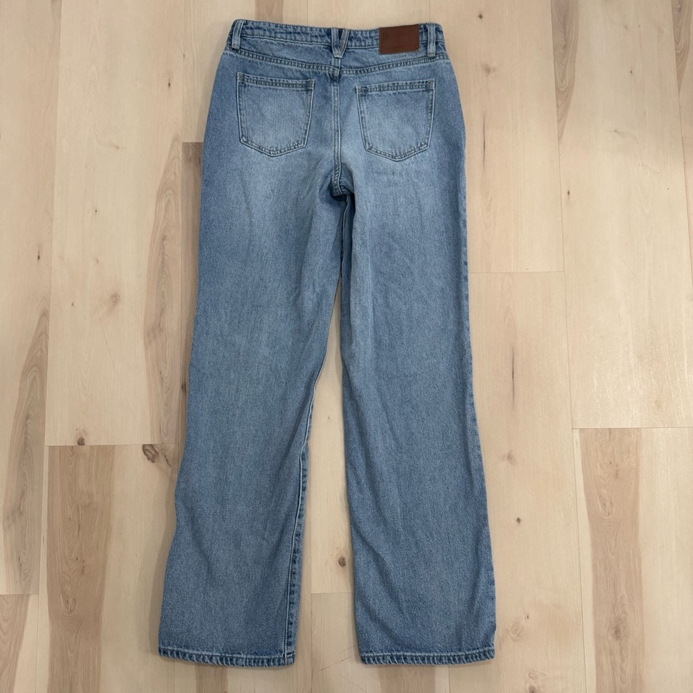 Sterling & Stitch Buckle Ultra High Rise Wide Leg Jean Light Wash Women's 28 - Picture 10 of 16